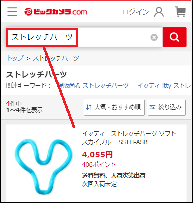 ストレッチハーツ ビックカメラ